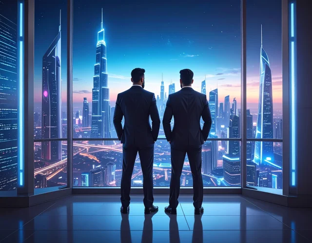 Two guys looking out into the future, the future of your website!